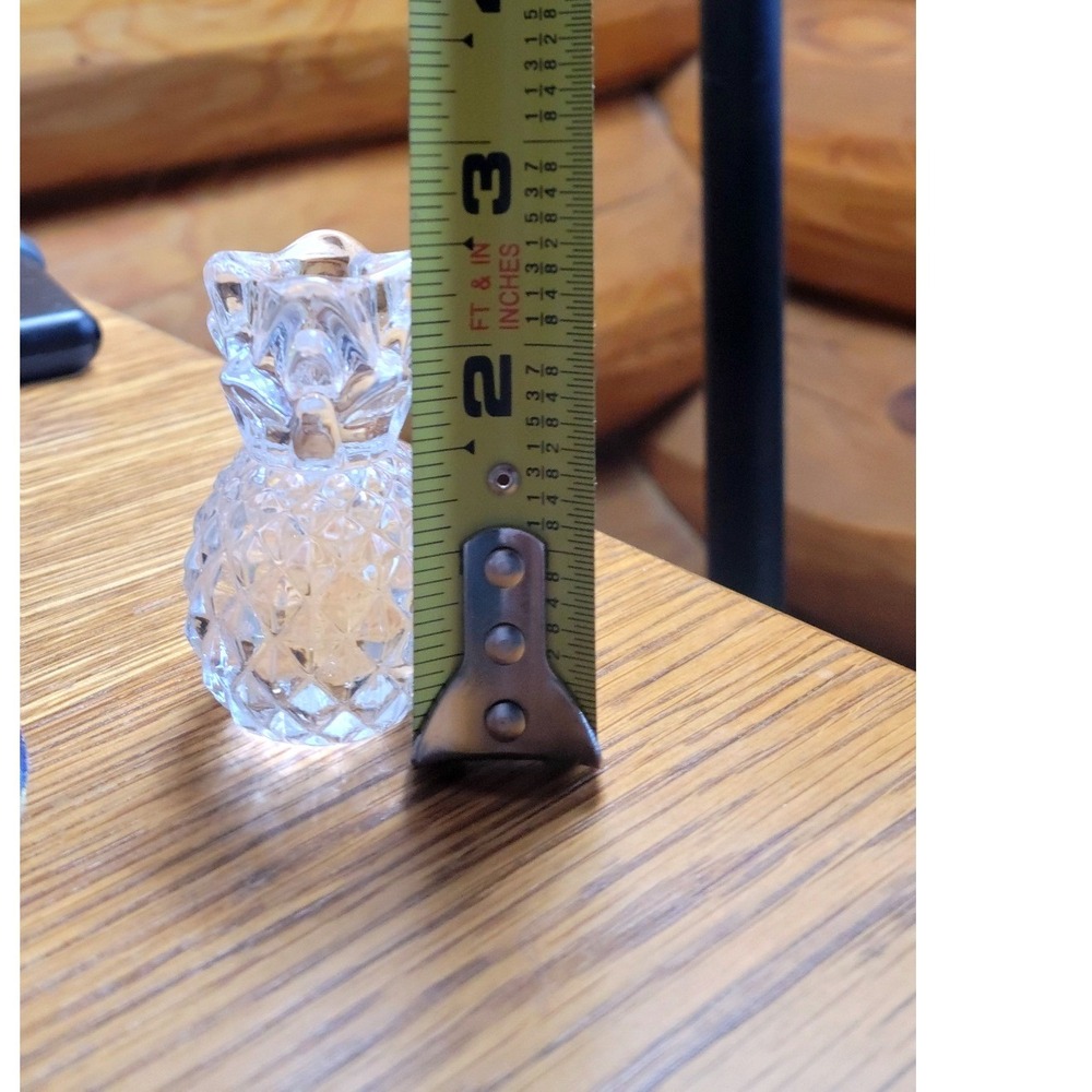 Vintage Williams Sonoma Clear Glass Pineapple Taper Candle Holder 3 Inch - Picture 6 of 7